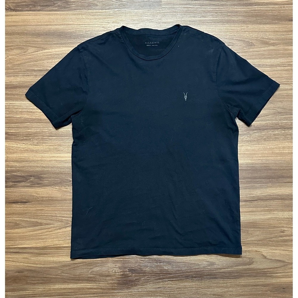 ALLSAINTS Black Crew Neck T Shirt With Rams Head Logo Men's Sz M